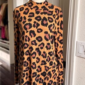 G by Giuliana Leopard Print Tunic - Tan & Black